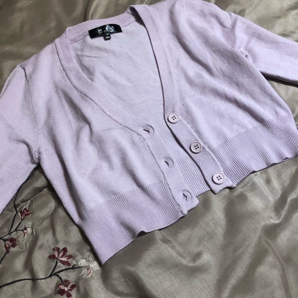 Cropped lavender sweater